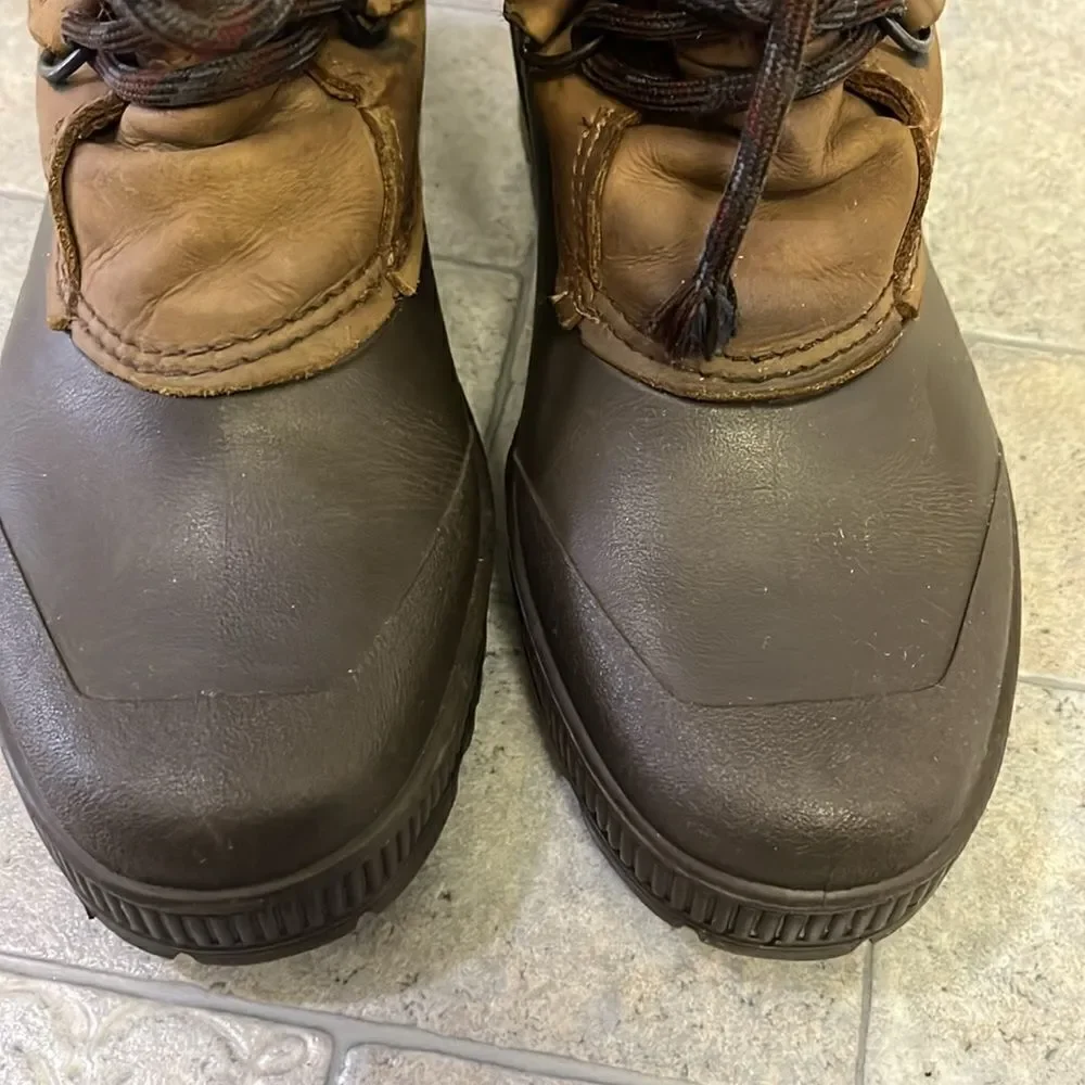 Sorel Badger Brown Women’s Insulated Winter Toe-Up Boots with Faux Fur- Size 7